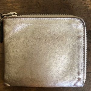 Comme Des Garçons silver leather wallet